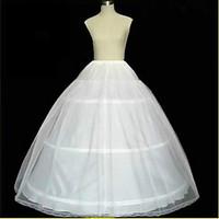 Slips A-Line Slip Ball Gown Slip Chapel Train Floor-length 2 Tulle Netting White