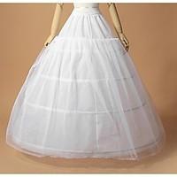 Slips A-Line Slip Ball Gown Slip Floor-length 2 Tulle Netting Polyester White