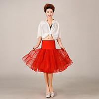 Slips Ball Gown Slip Knee-Length 3 Tulle Netting / Polyester Wedding Birdal Petticoats (Assotred Colors)