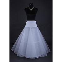 Slips A-Line Slip Tea-Length 3 Tulle Netting White