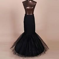 Slips Mermaid and Trumpet Gown Slip Floor-length Tea-Length 1 Nylon Tulle Netting Polyester Black