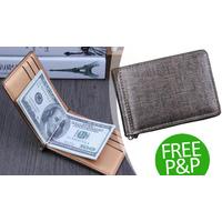 Slim Cruelty-Free PU Leather Cash & Card Travel Wallet - Free P&P