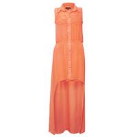 Sleeveless Chiffon Drop Hem Dress