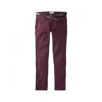 slim fit belted chinos