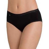 sloggi evernew lace midi briefs black