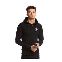 slub full zip hooded top