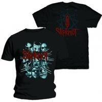 Slipknot Masks 2 Mens Black T Shirt: X Large