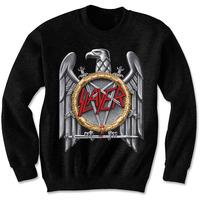 Slayer Silver Eagle Puff Print Blk Sweat: XXL