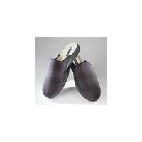 Slippers, grey / brown checked, various sizes