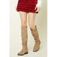 slouchy faux suede boots