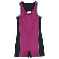 Slazenger Boyleg Swimming Suit Junior Girls