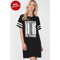 slogan sporty sweat dress