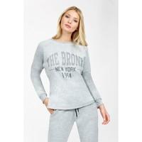 SLOGAN BRUSHED SWEAT