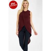 SLEEVELESS WRAP FRONT VEST