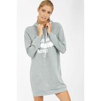 slogan hoodie sweat dress