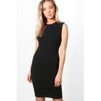 Sleeveless Fitted Dress - black