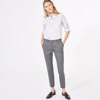 slim fit pinstriped hopsack pants graphite