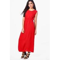 sleeveless maxi dress red