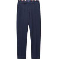 slim fit jersey piqu trousers marine