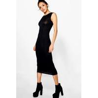 Sleeveless Midi Dress - black