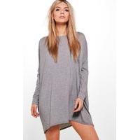 Sleeve Jersey Dress - grey