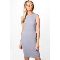 Sleeveless Fitted Dress - grey