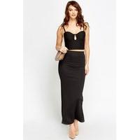 slit back midi skirt