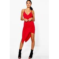 Slinky Wrap Skirt Bralet Co-Ord - red