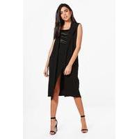 sleeveless duster black