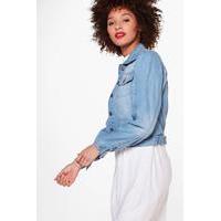 slim fit denim jacket blue