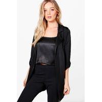 slinky belted jacket black