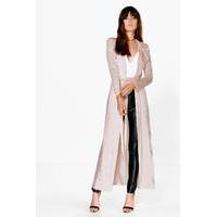 Slinky Maxi Trench - champagne