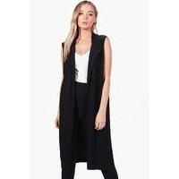 sleeveless duster black