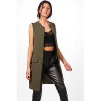 Sleeveless Duster - khaki