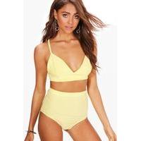 Slinky Triangle Bralet & Hotpant Co-ord - yellow