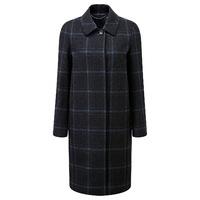 Slim Cocoon Coat (Charcoal Check / 16)