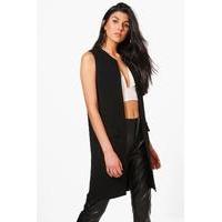 Sleeveless Duster - black