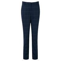Slim Leg Wool Blend Trouser (Navy Check / 08R)