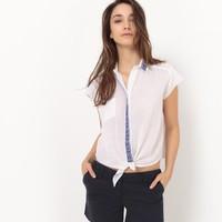 Sleeveless Blouse with Tied Front