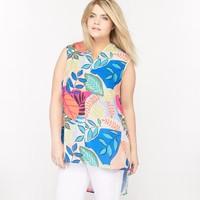 Sleeveless Printed Blouse