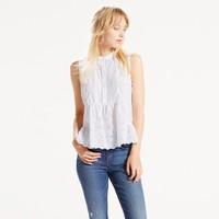 Sleeveless Blouse with Embroidery