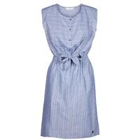 sleeveless cotton dress with elasticated waist