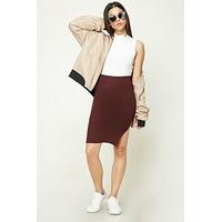 Slub Knit Pencil Skirt