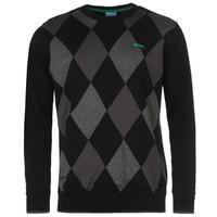 Slazenger Argyle Lined Crew Sweater Mens