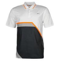 slazenger perforated print golf polo mens