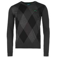 Slazenger Argyle V Neck Sweater Mens