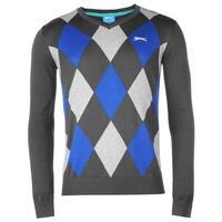 Slazenger Argyle V Neck Sweater Mens