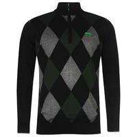 slazenger half zip argyle fleece top mens