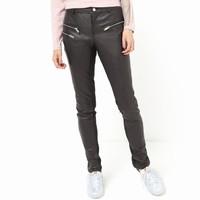 Slim Fit Leather and Milano Knit Trousers