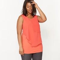 Sleeveless Dual Fabric Tunic